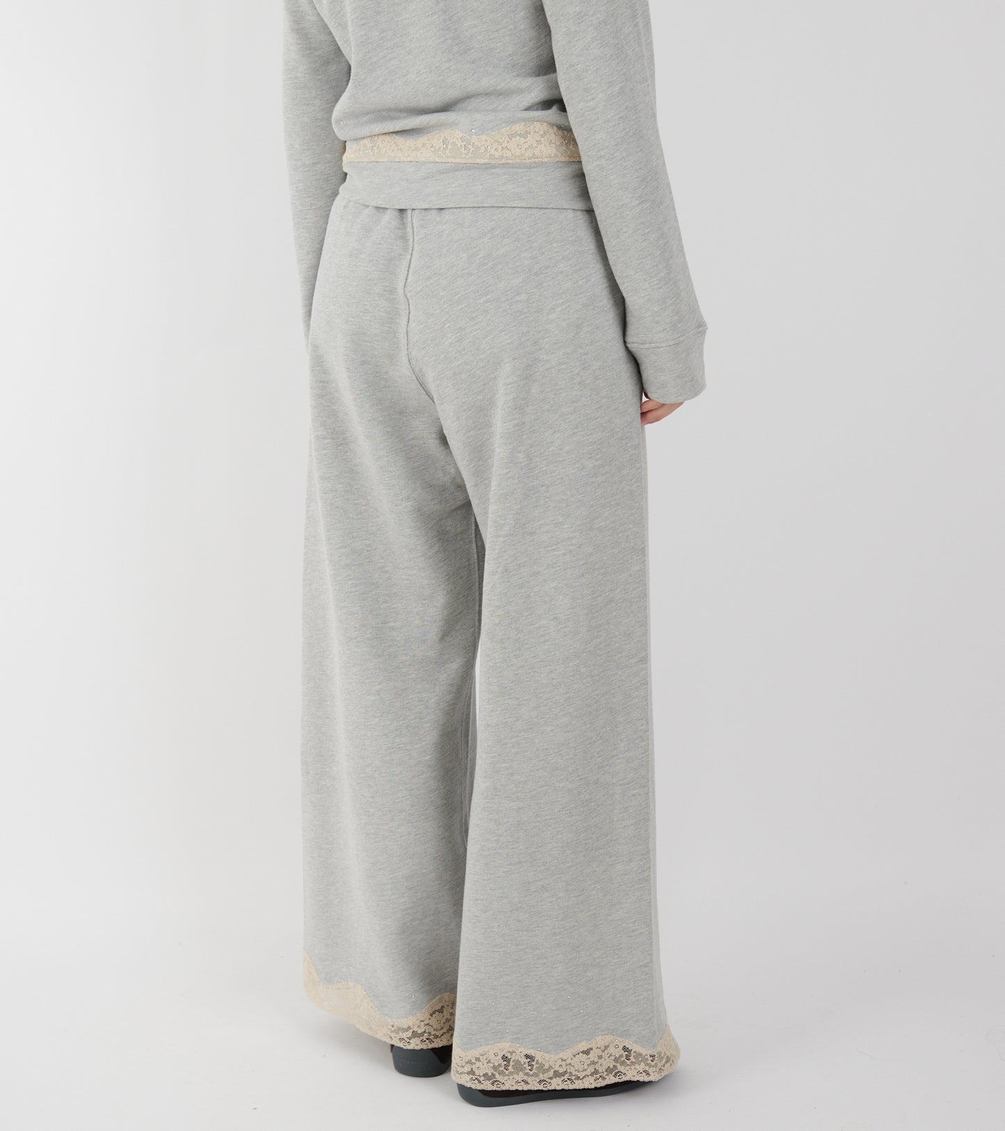 Lace Sweatpants Light Grey Melange