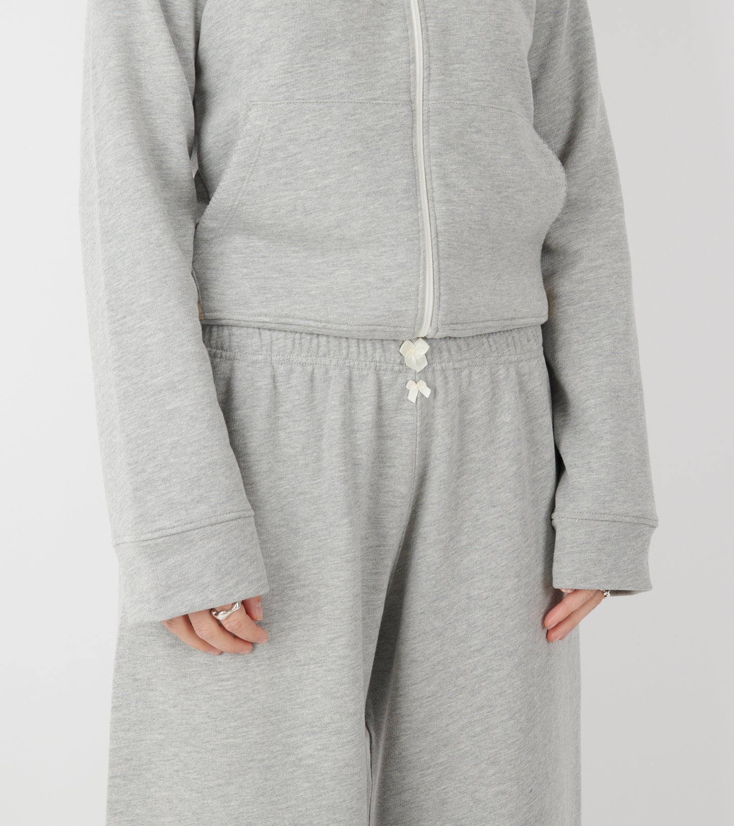 Lace Sweatpants Light Grey Melange