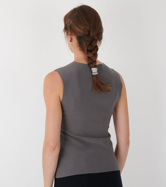 Lay2 Drape Top Silver