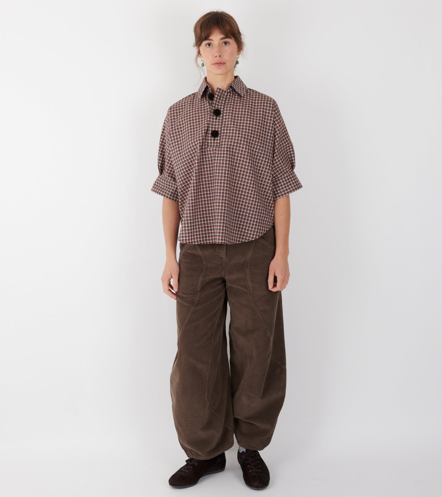 Lisbeth Blouse Red/Black Check