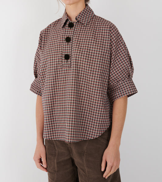 Lisbeth Blouse Red/Black Check