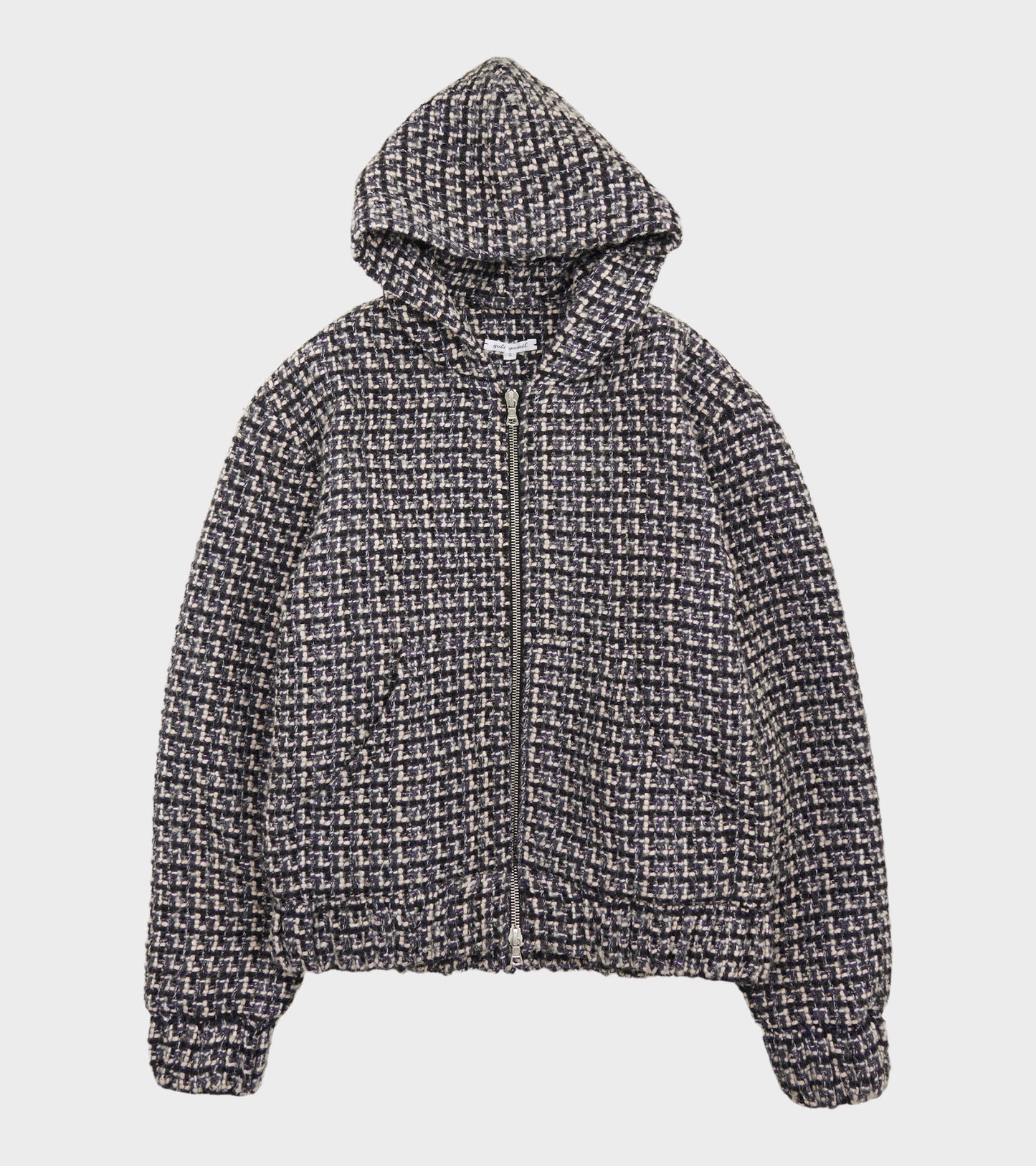 Bouclé Hooded Zip-up Jacket Confetti