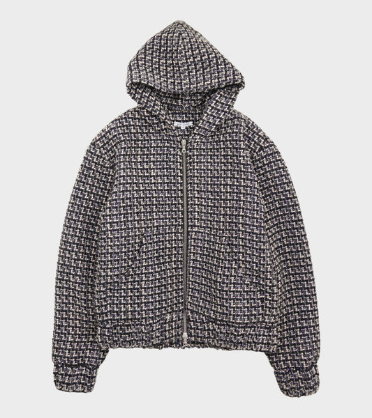 Bouclé Hooded Zip-up Jacket Confetti