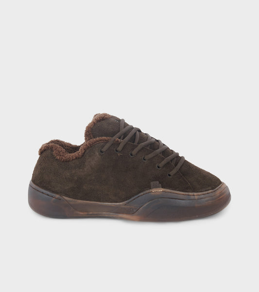 Suede Vamp Skate Sneakers Mud Brown