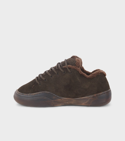 Suede Vamp Skate Sneakers Mud Brown