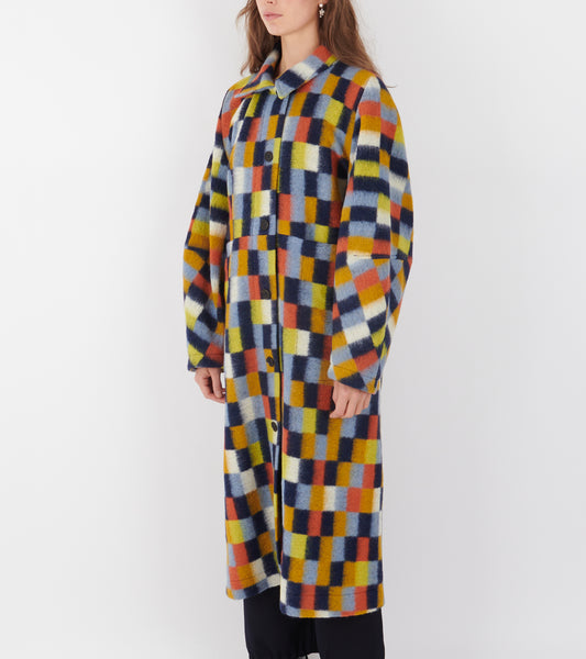 Banana Coat Brushed Squares