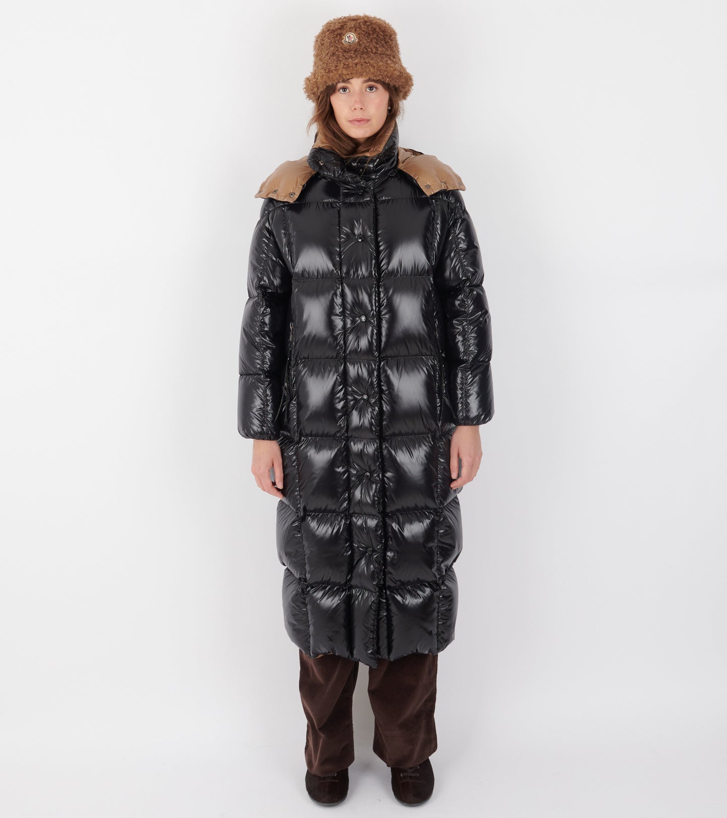 Parnaiba Hooded Long Down Jacket Black