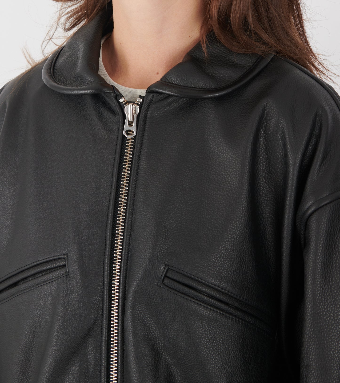 Leather Flying Jacket Black