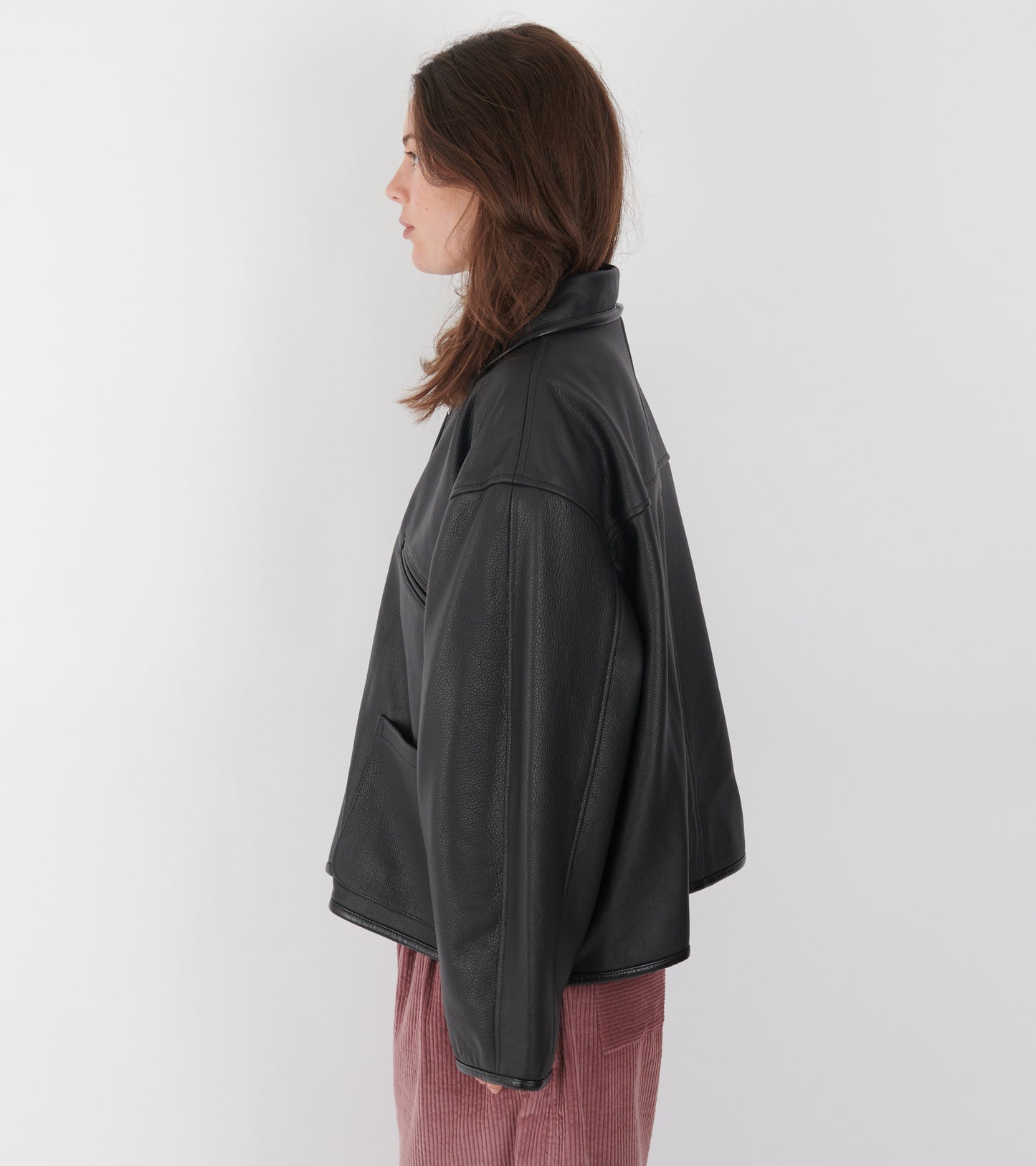 Leather Flying Jacket Black