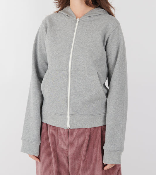 Lace Zip-up Hoodie Dark Grey Melange
