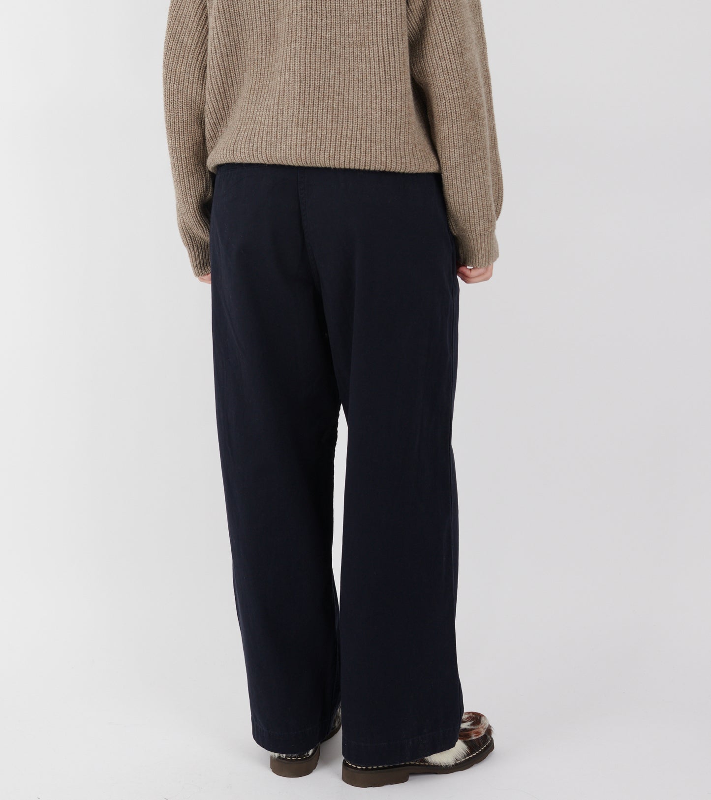 Wide Chino Pants Navy
