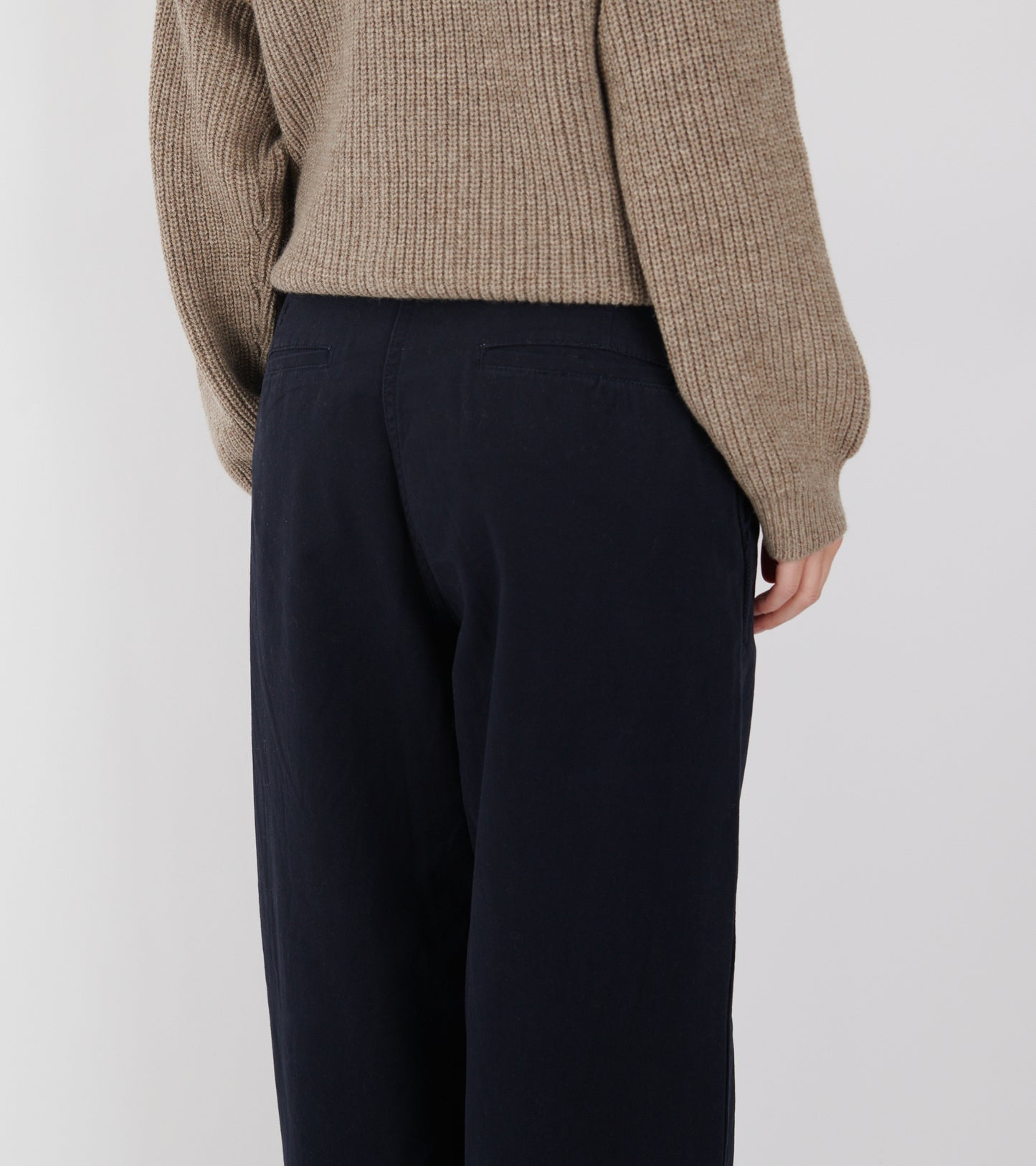 Wide Chino Pants Navy