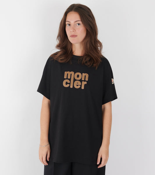 Teddy Logo Cotton T-shirt Black/Brown