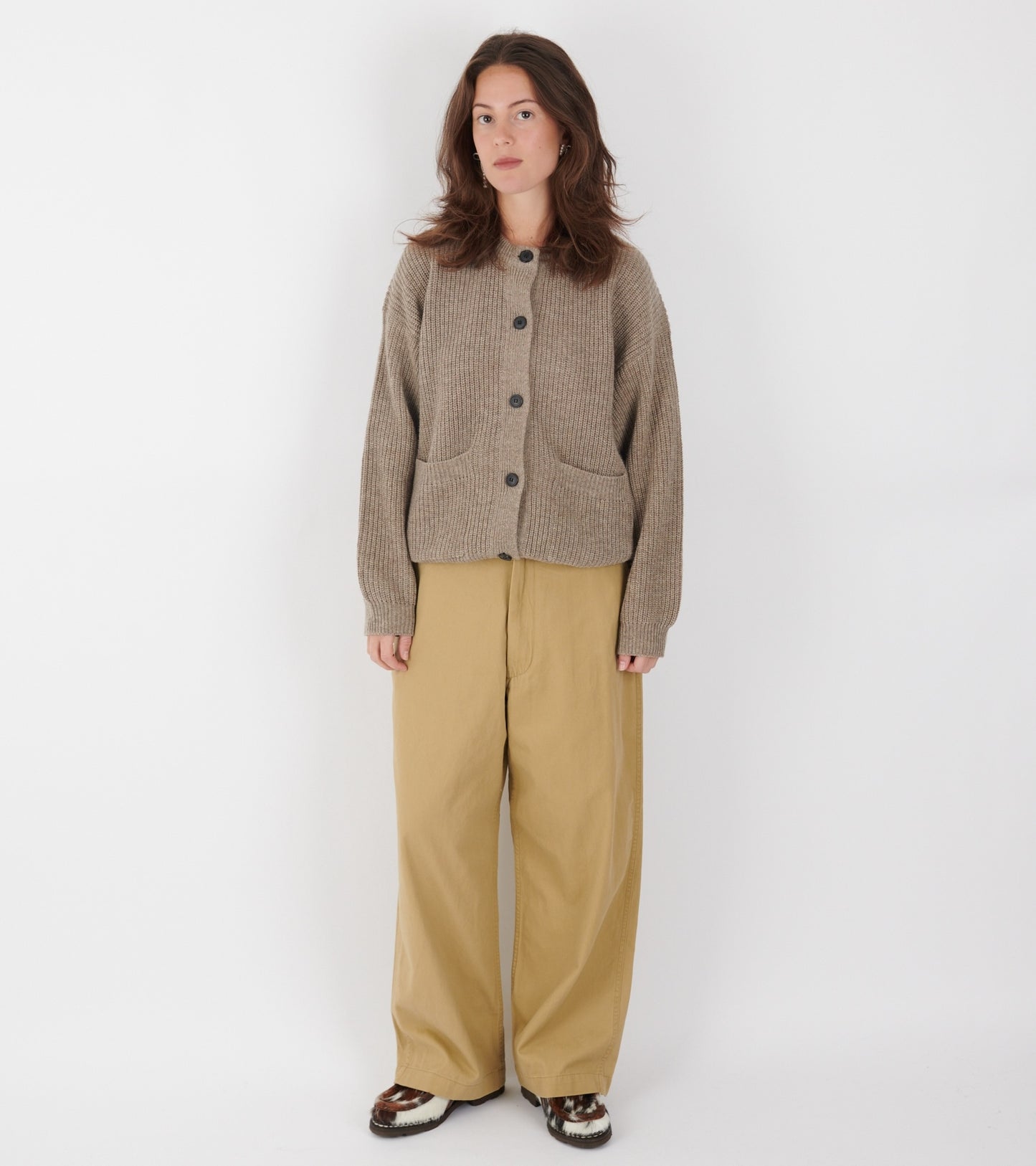 Wide Chino Pants Beige