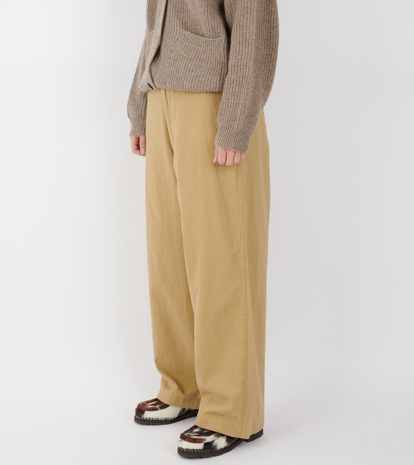 Wide Chino Pants Beige