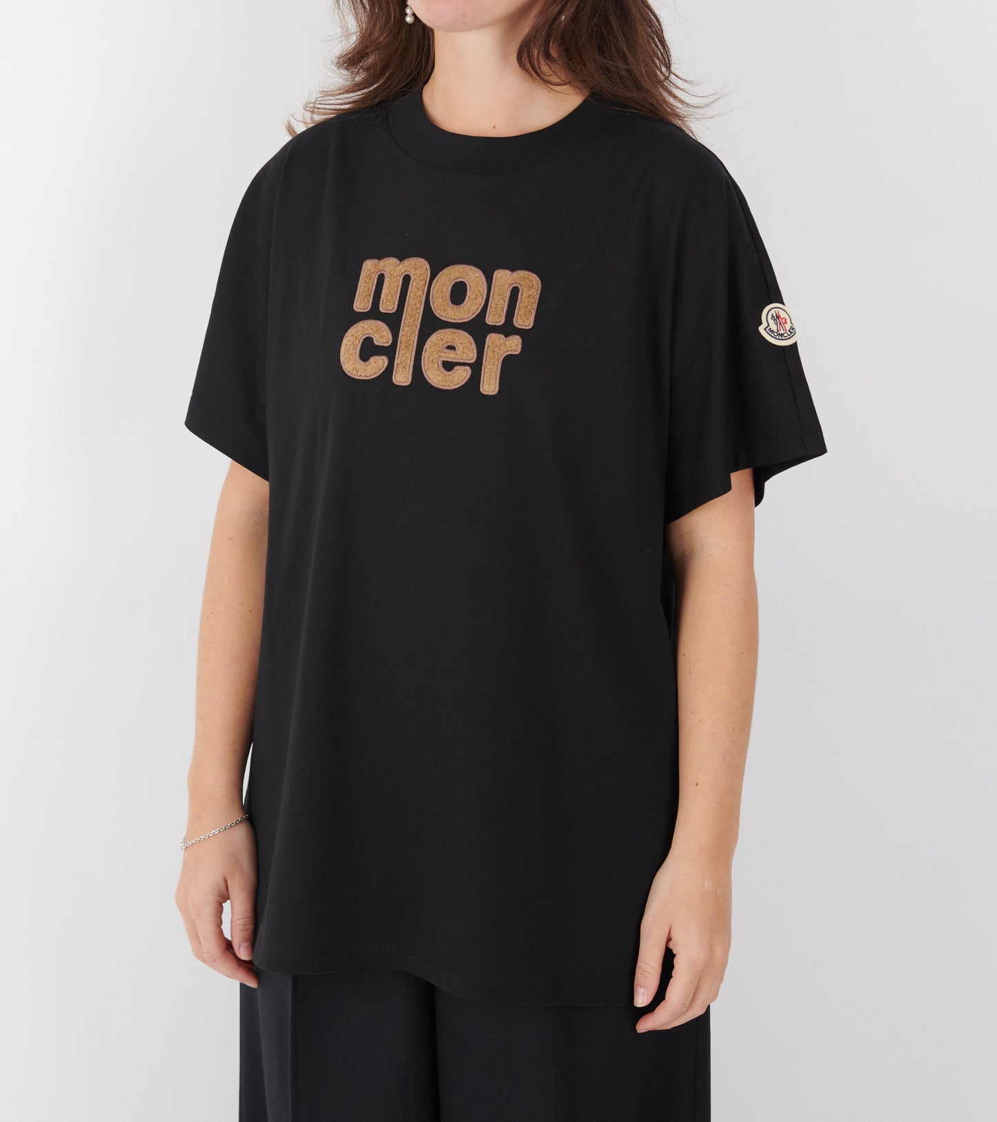 Teddy Logo Cotton T-shirt Black/Brown