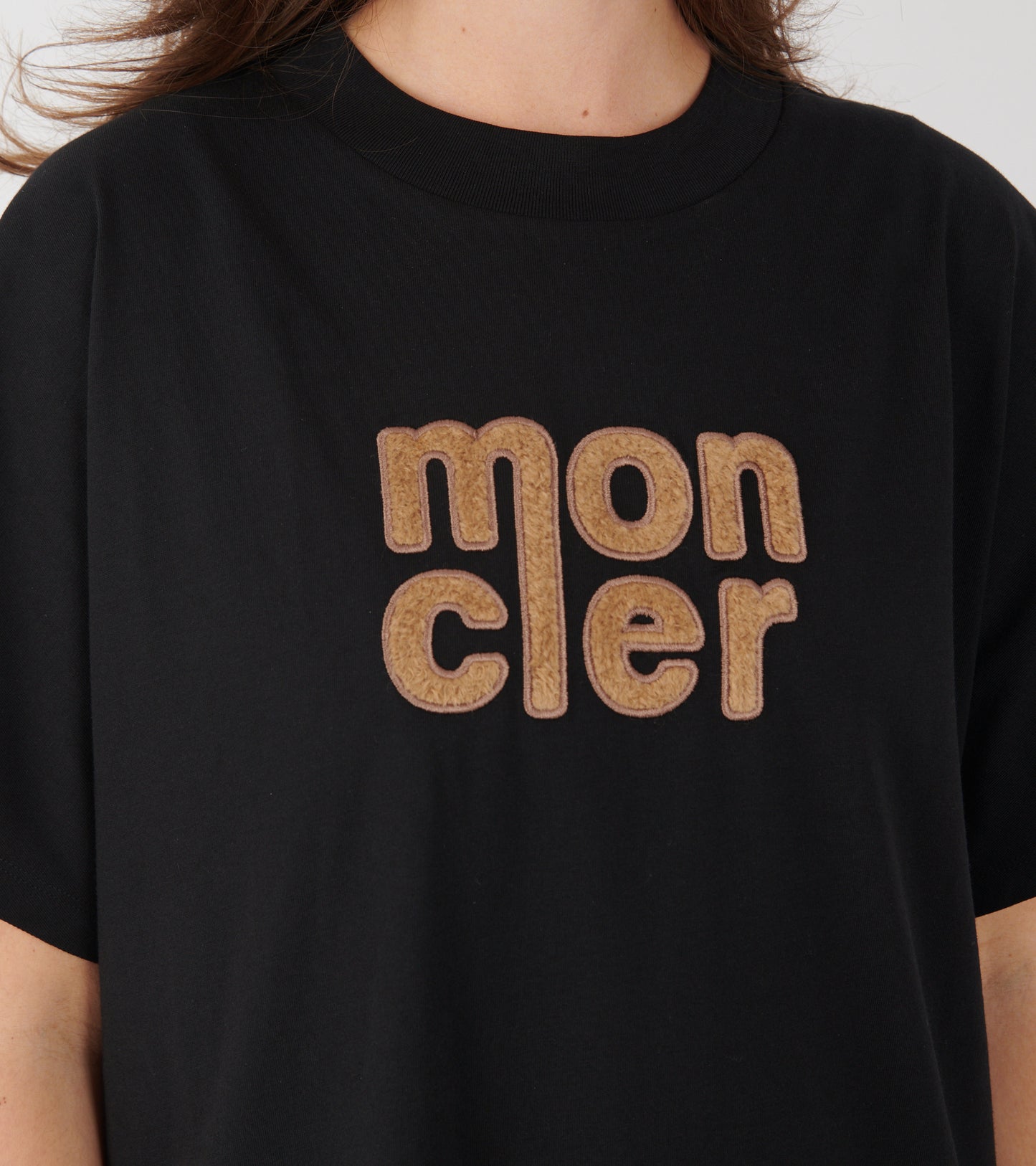 Teddy Logo Cotton T-shirt Black/Brown