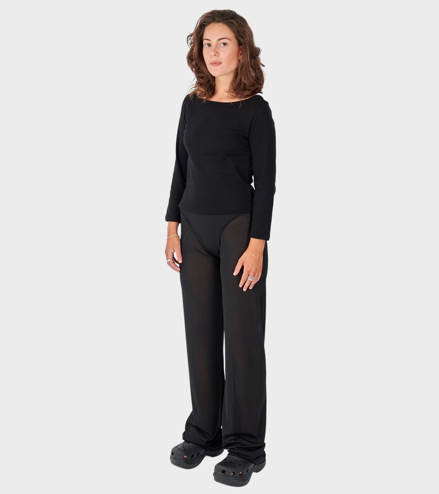Wonder Pants Black Mesh