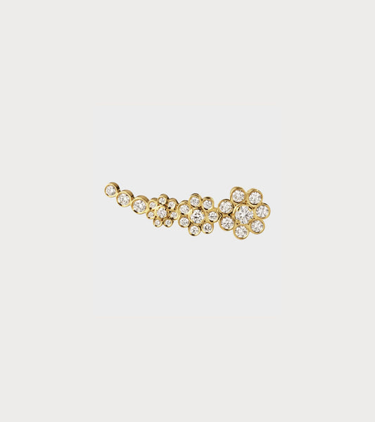 Croissant Fleur R Earring Gold