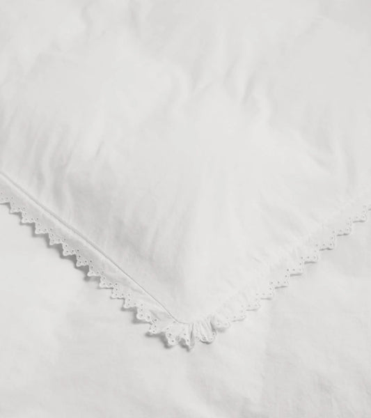 Anaïs Broderie Anglaise Percale Duvet 140x200 Broken White