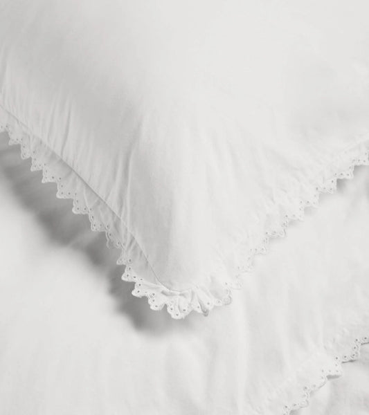 Anaïs Broderie Anglaise Percale Pillow 60x63 Broken White