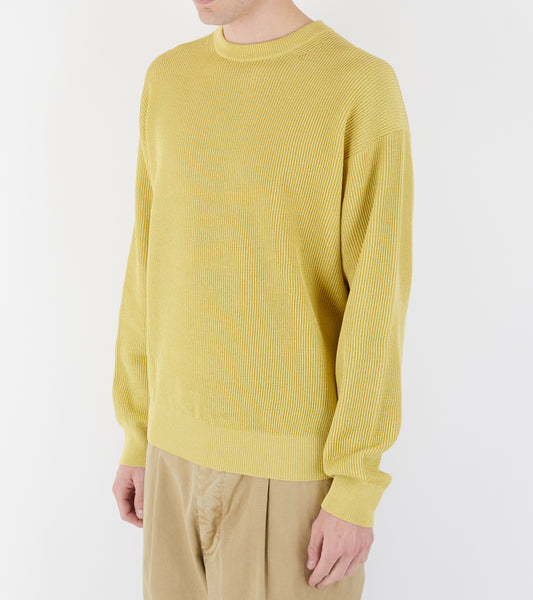 Flat Yarn Rib Knit P/O Dusty Yellow