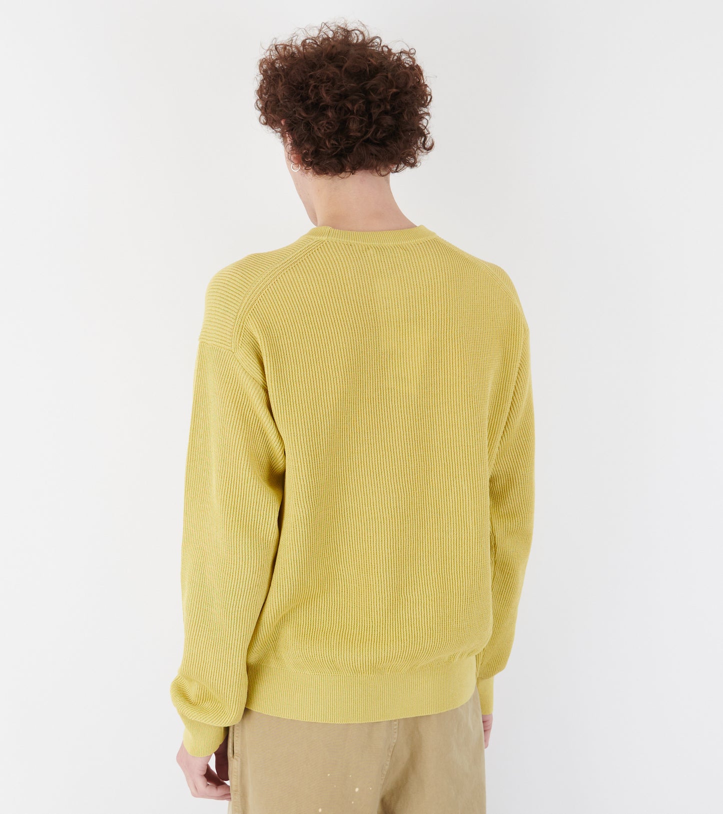 Flat Yarn Rib Knit P/O Dusty Yellow