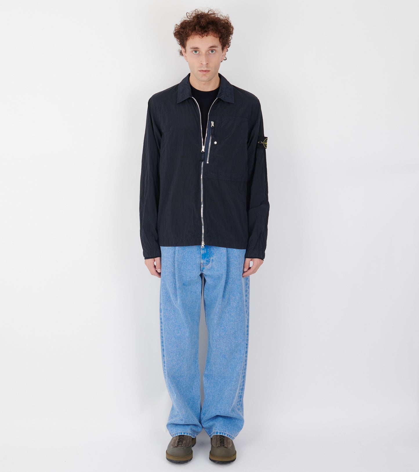 Econyl Nylon Overshirt Navy