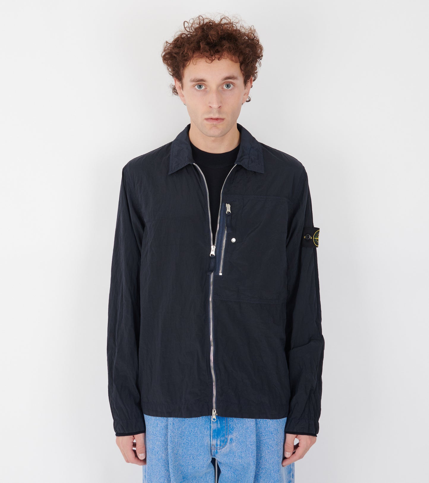 Econyl Nylon Overshirt Navy