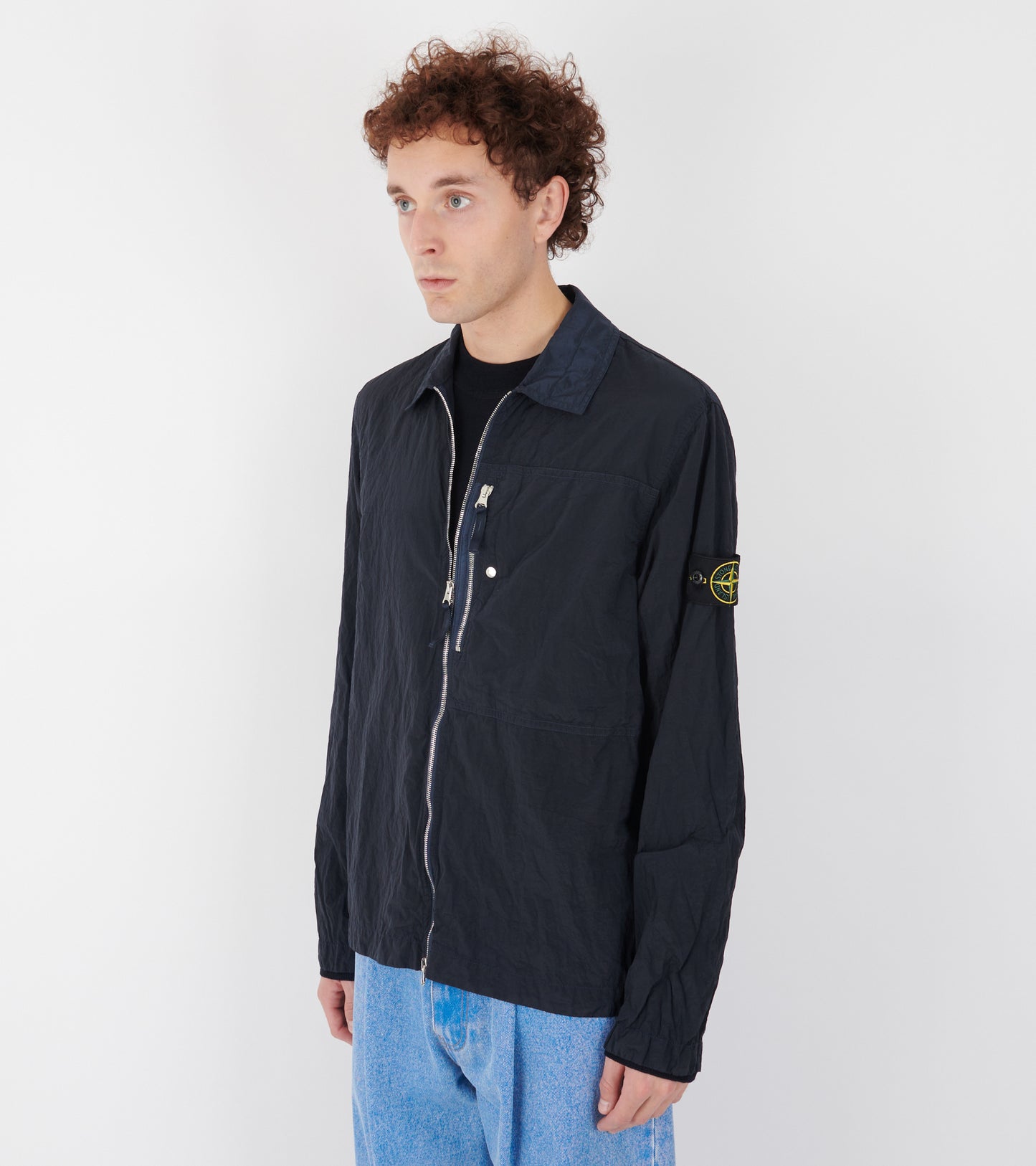 Econyl Nylon Overshirt Navy