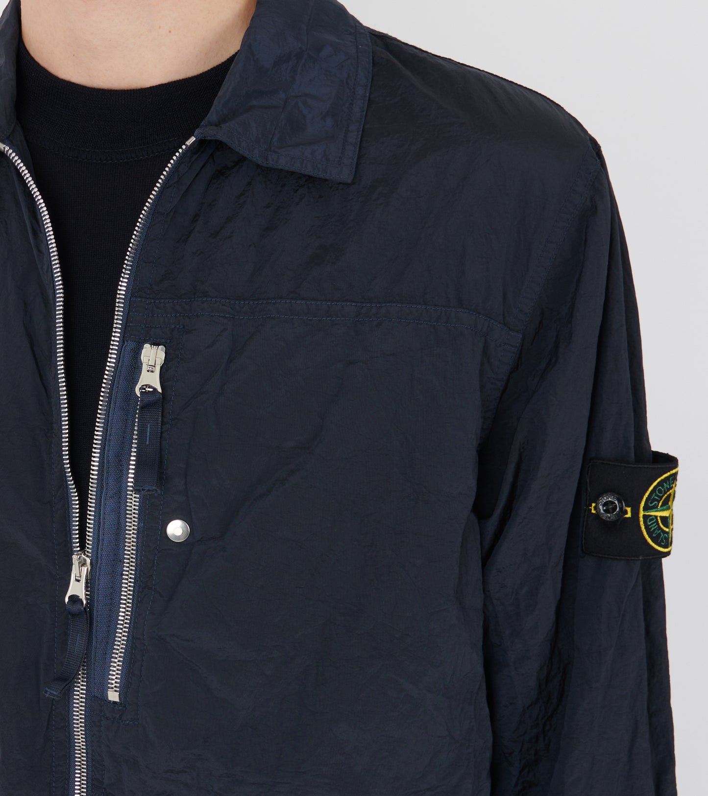 Econyl Nylon Overshirt Navy