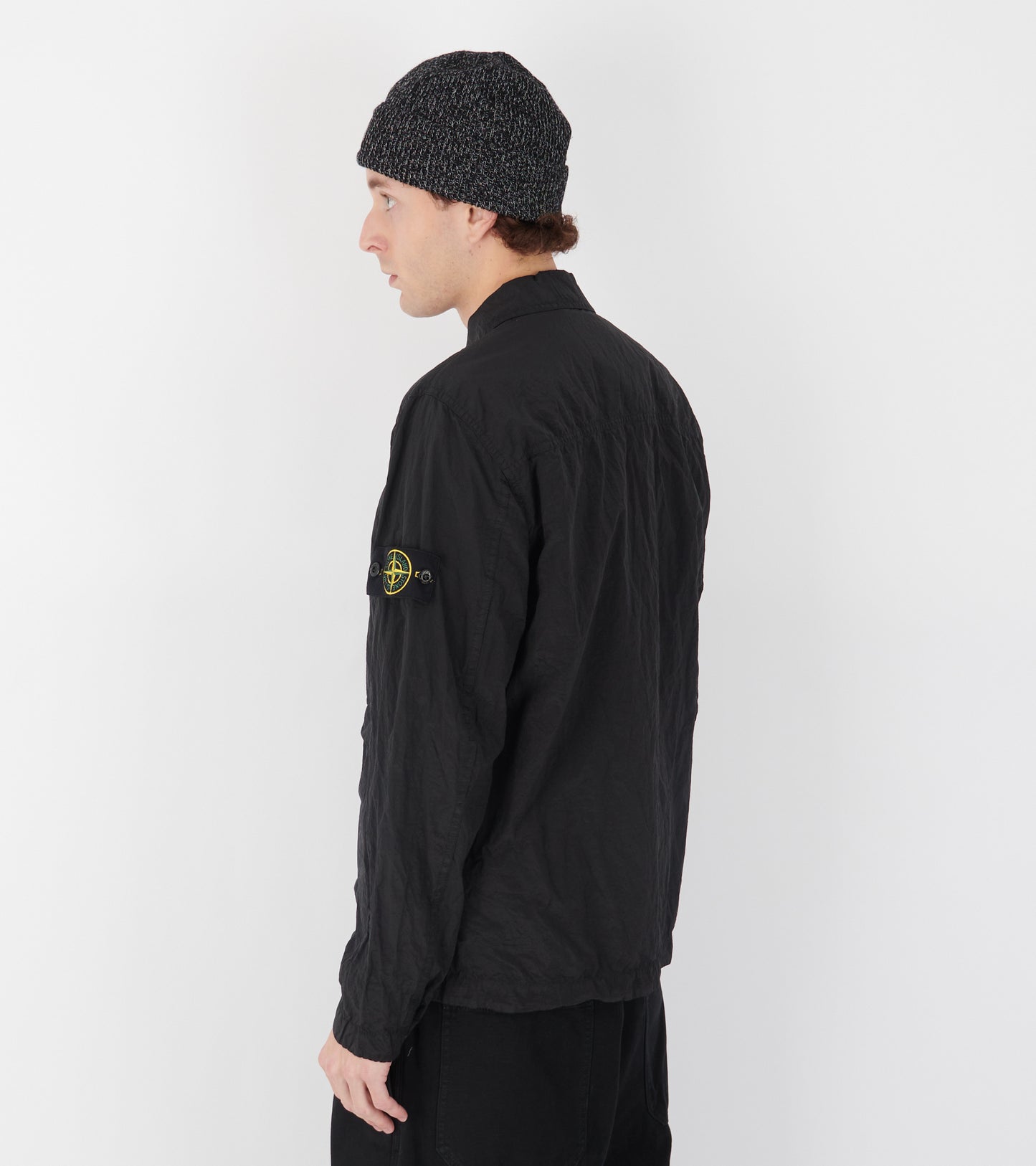 Econyl Nylon Overshirt Black