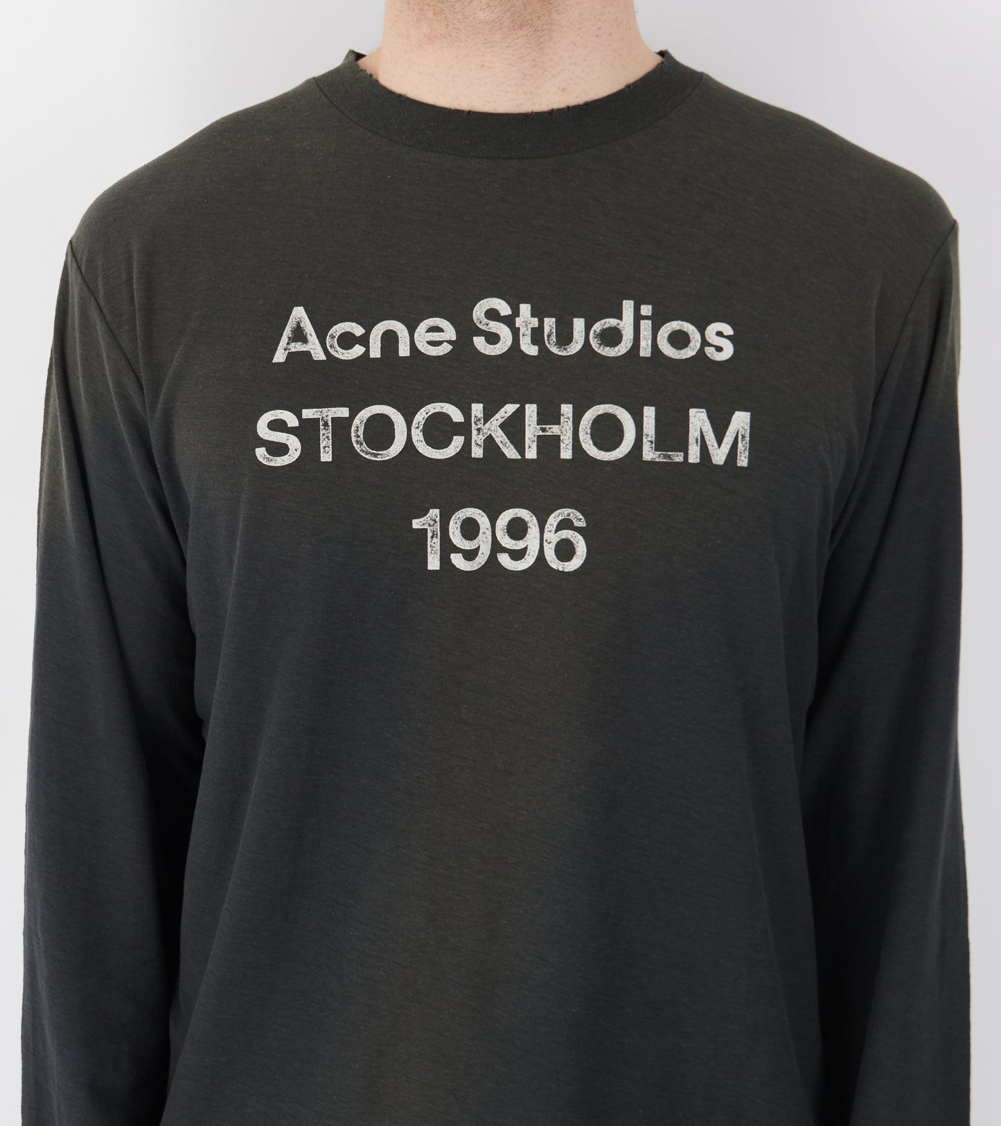 L/S Logo T-shirt Faded Black