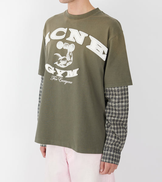 Layered Logo T-shirt Vintage Green
