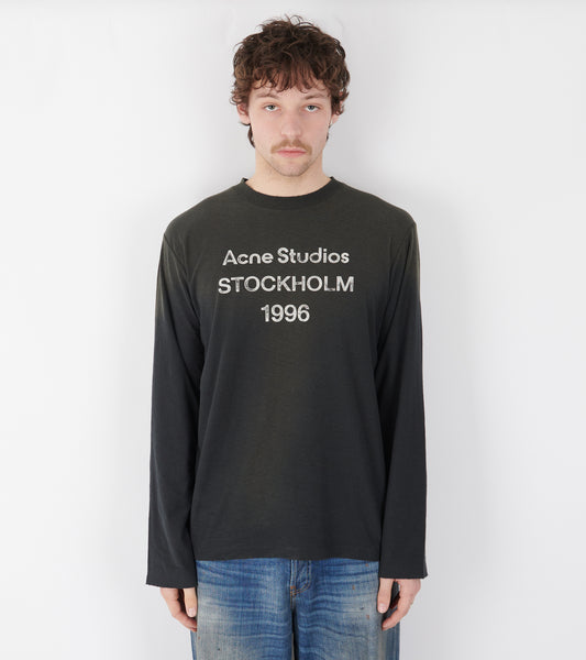 L/S Logo T-shirt Faded Black