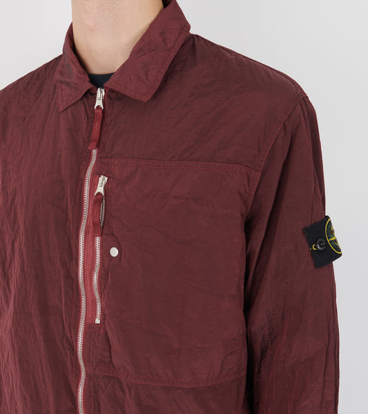 Econyl Nylon Overshirt Dark Burgundy