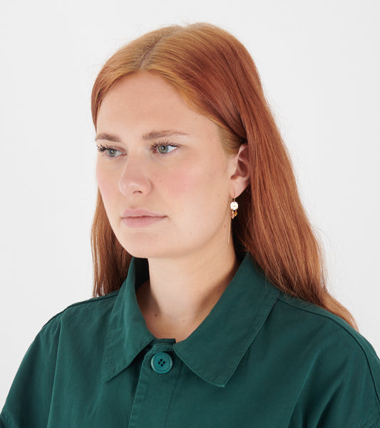 Falke Earring Rose Malachite Mix