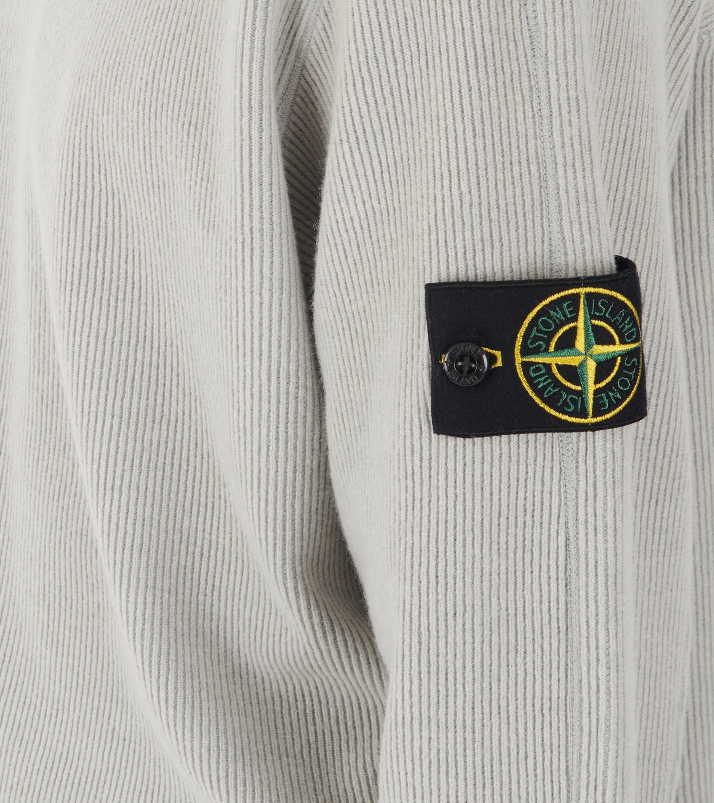 Rib Nylon Wool Blend Knit Light Grey