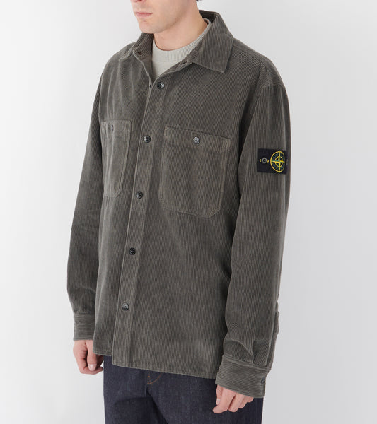 Cotton Corduroy Overshirt Dark Grey