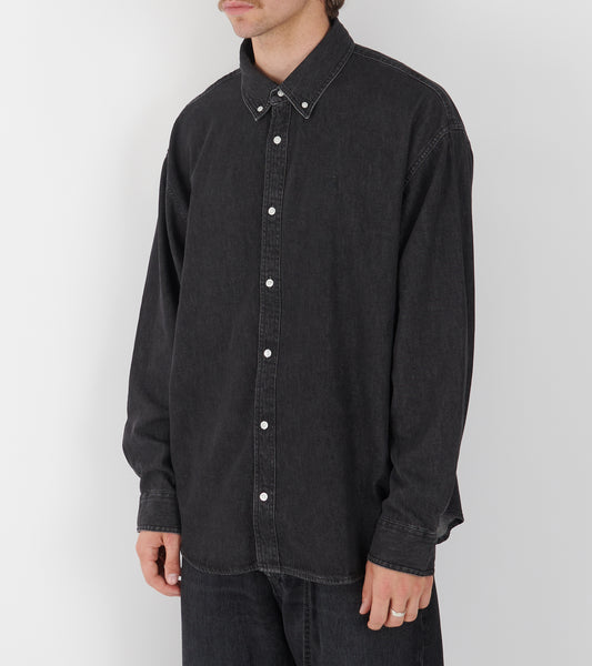 L/S Lucas Shirt Black Stone Washed