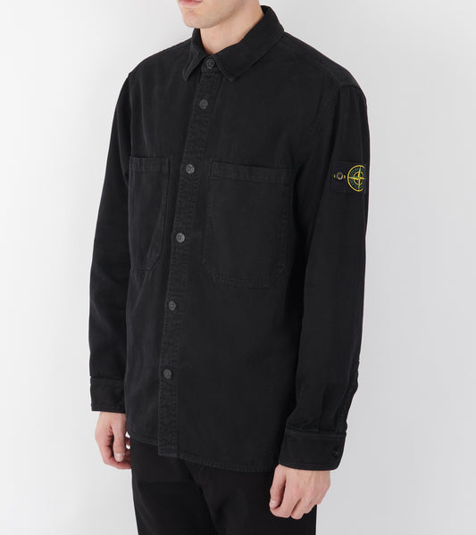 Cotton Canvas Overshirt Black