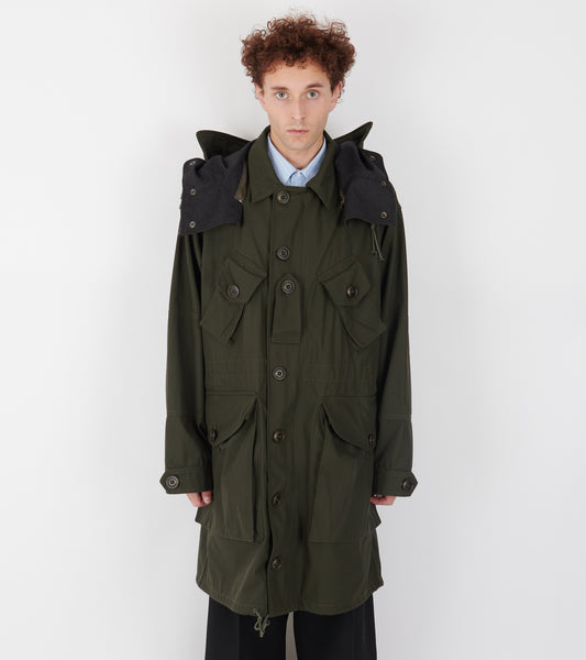 Pocket Parka Coat Dark Olive