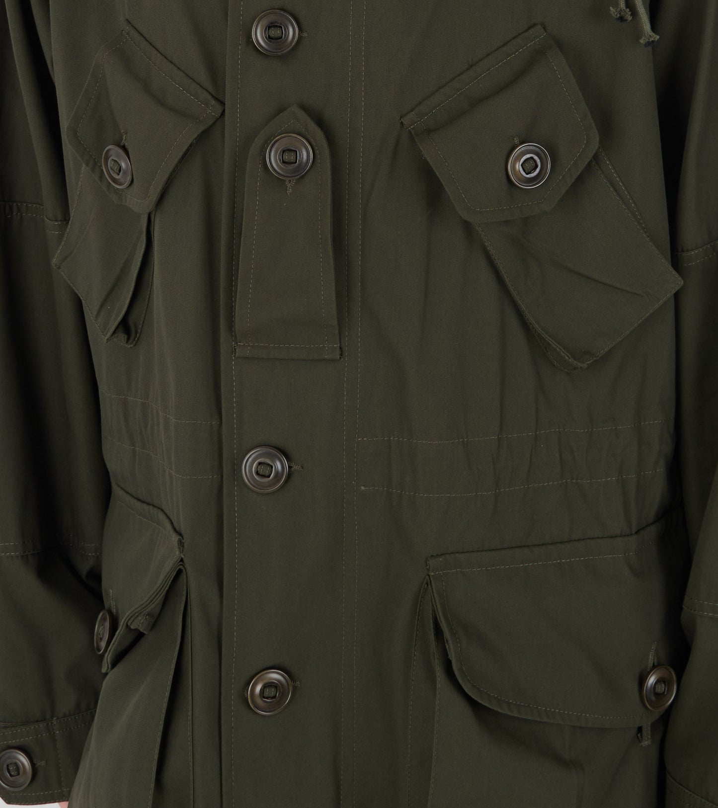 Pocket Parka Coat Dark Olive