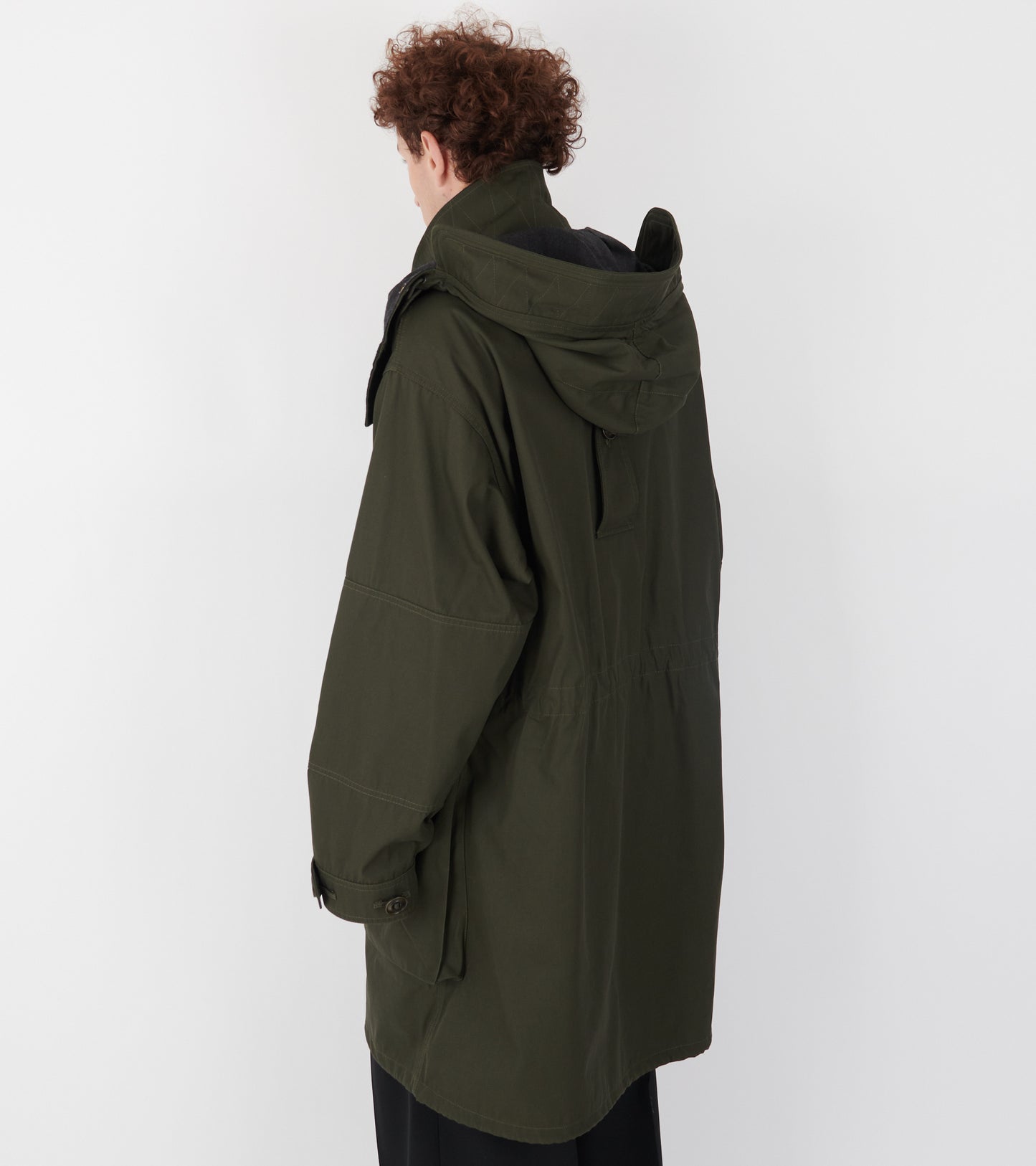 Pocket Parka Coat Dark Olive