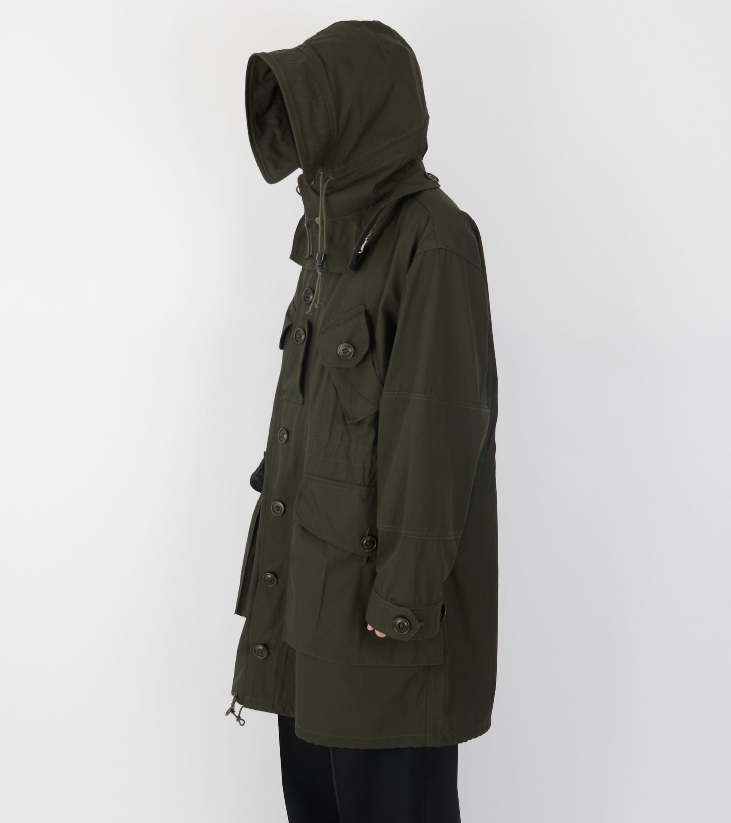 Pocket Parka Coat Dark Olive