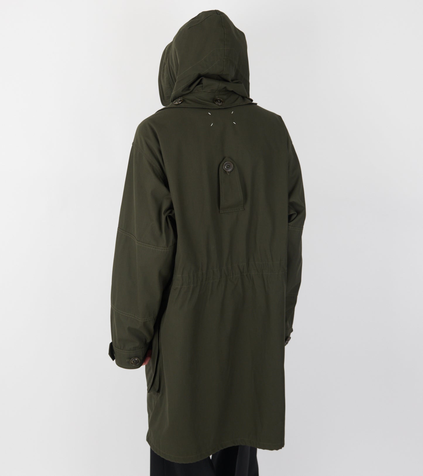 Pocket Parka Coat Dark Olive