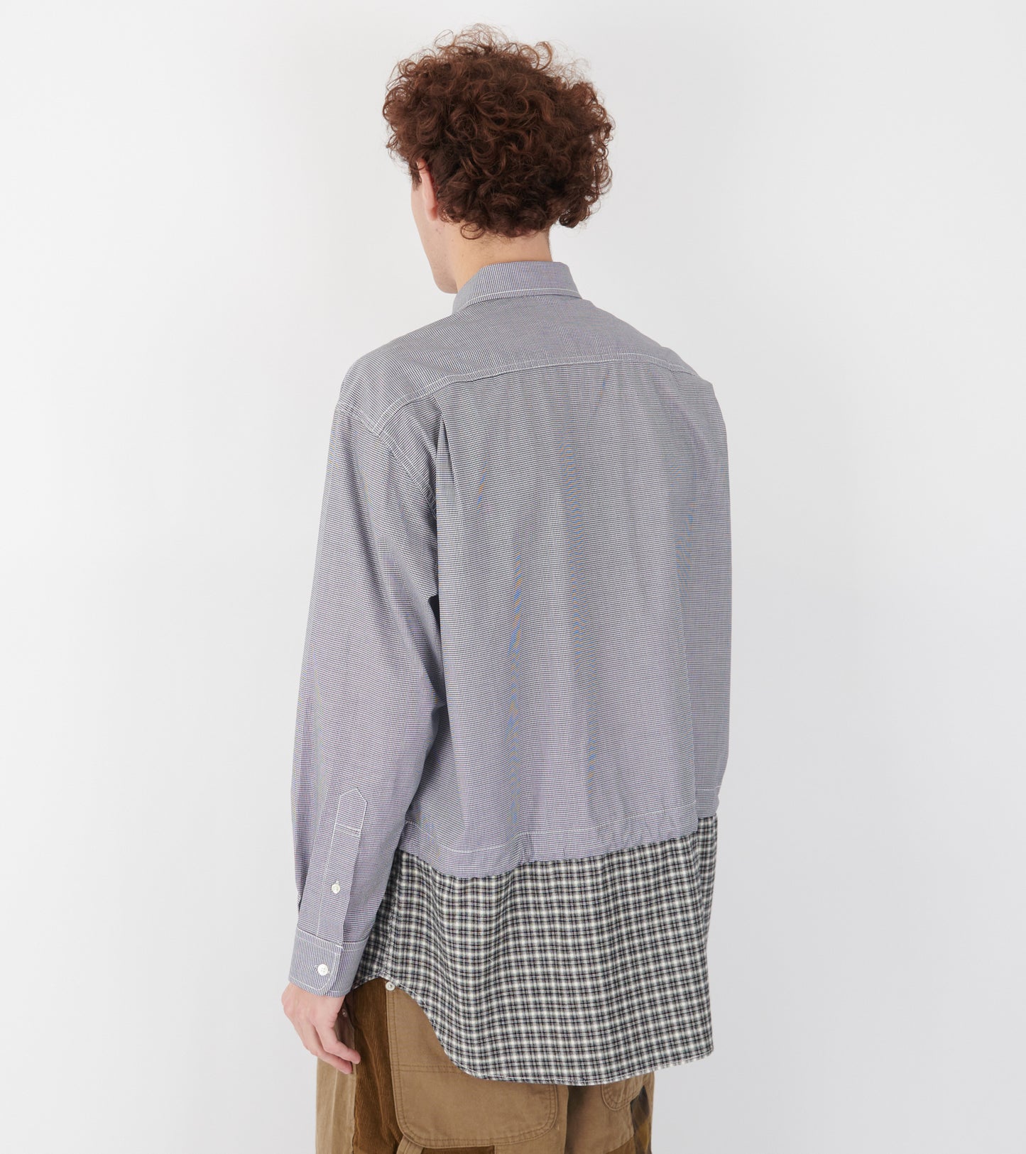 Checkered Drawstring Shirt Black/White