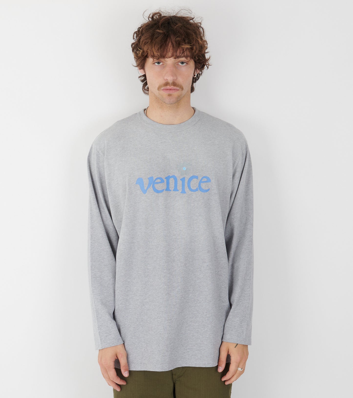 Venice L/S T-shirt Grey Melange/Blue