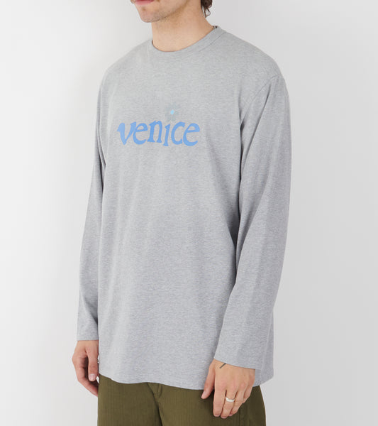 Venice L/S T-shirt Grey Melange/Blue
