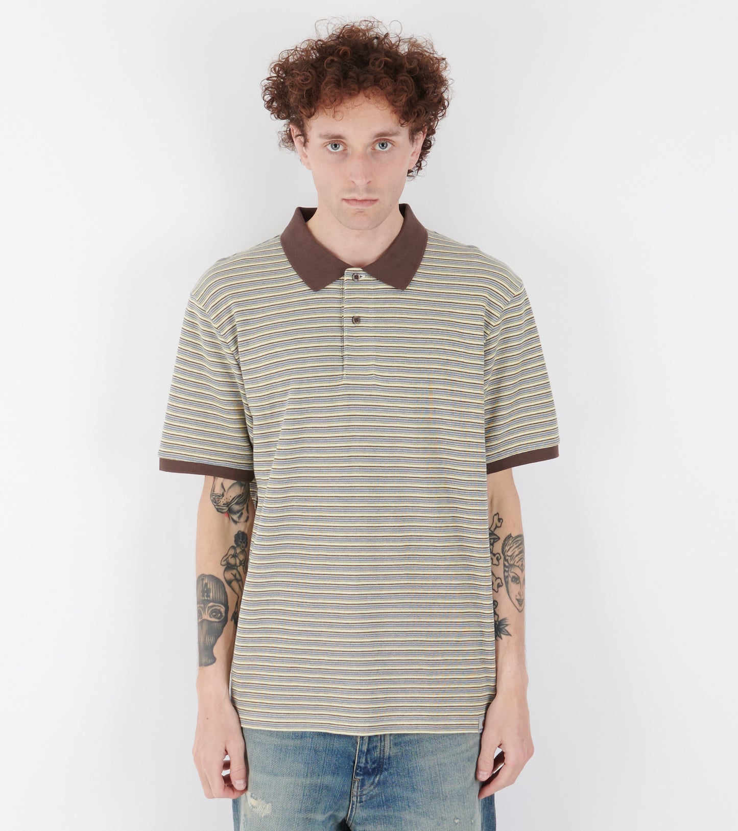 S/S Dion Stripe Polo Wax